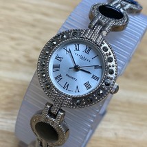 Vintage LA Express Lady Ornate Silver Roman Dial Analog Quartz Watch~New Battery - £13.28 GBP