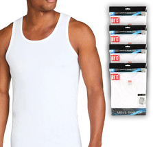 BYC Men&#39;s White 100% Cotton Undershirts Tank Top A Shirts Pack of 12 - $50.28
