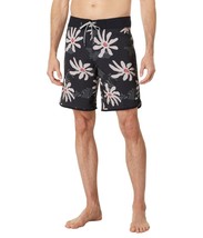 Quiksilver Men Surfsilk Scallop 19&quot; Boardshort Swim trunk Black Floral S... - $22.28