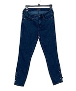 NYDJ for Chios Women Jeans Skinny Pearl Button Cuffs Mid-Rise Denim Blue... - £15.77 GBP