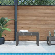 Garden Bench Grey 80x38x45 cm Solid Wood Pine - £48.49 GBP