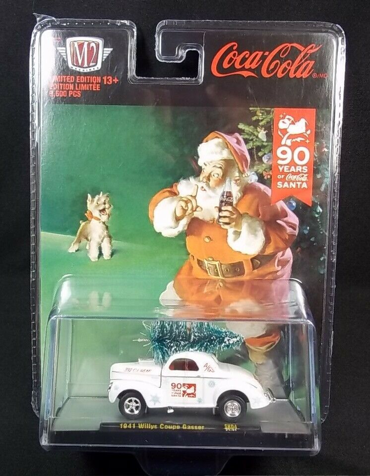 Primary image for M2 Machines 90 Years Coke Santa Ltd Ed 1941 Willys Coupe Gasser NEW