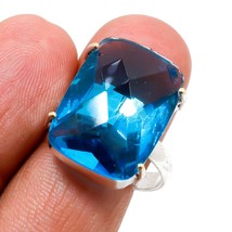 Swiss Blue Topaz Gemstone Handmade Fashion Ethnic Ring Jewelry 9.50" SA 5890 - £3.18 GBP