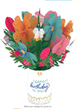 Lovepop Birthday Flower Bouquet Pop Up 3D Paper Flowers - £23.94 GBP