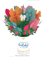 Lovepop Birthday Flower Bouquet Pop Up 3D Paper Flowers - $29.95