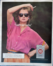 1986 Lucky Strike Vintage Print Ad Light My Lucky Smoking Tobacco Nicotine - £10.01 GBP