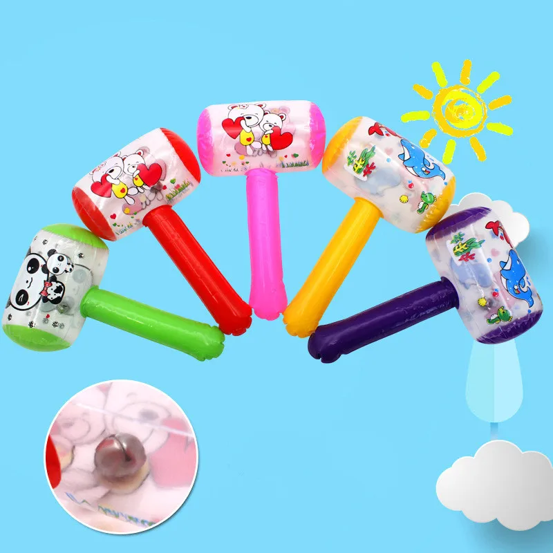 Latable hammer with bell cute cartoon blow party supplies inflatable toys swimming pool thumb200