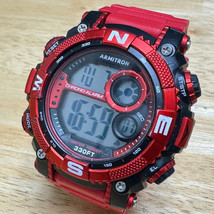 Armitron Digital Quartz Watch 40/8284 Men 100m Red Alarm Chrono New Battery - £17.50 GBP