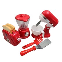 Pretend Play Toy Kitchen Cooking Appliances Toaster Blender Mixer Spatul... - $26.49