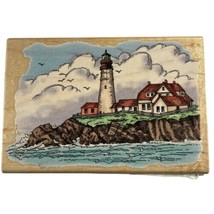 Portland ME Head Lighthouse Rubber Stamp P025 Seascape Stampendous Vintage 1997 - £7.30 GBP