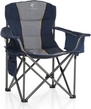 Alpha Camp Oversized Folding Camping Chair, Heavy Duty Portable Lawn Chairs With - £58.60 GBP