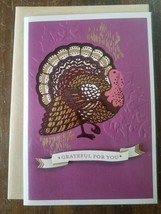 Thanksgiving Greeting Card **Hallmark* friends family sharing love autumn turkey - £2.34 GBP