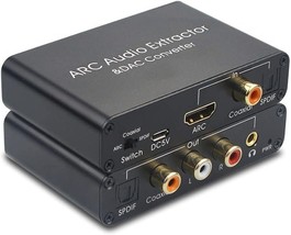 Hdmi Arc Adapter 192KHz Dac Converter Hdmi Arc Audio Extractor Support Digital H - £38.01 GBP