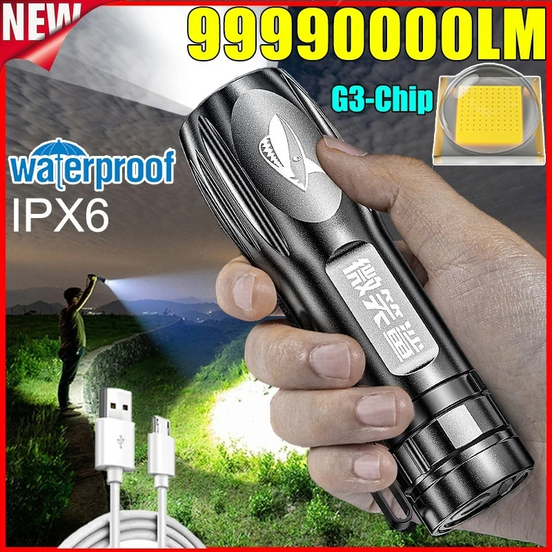 Light outdoor concentrating long range usb rechargeable mini abs flashlight with holder thumb200