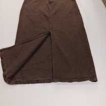 Gap Icon Skirt Maxi Womens Brown Denim Split Front Boho Retro Preppy Size 8 Tall image 5