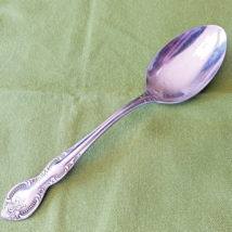 Soup Spoon Unknown Pattern Mfg. Unknown Stainless Rose Floral Dots 7 1/8&quot; Japan - $7.91