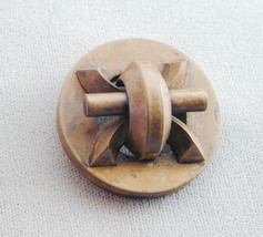 Victorian Gutta Percha Vulcanite Mourning Pin Pendant - $29.99