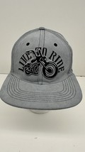 Live To Ride Grey Ball Cap Flat Bill - $29.65