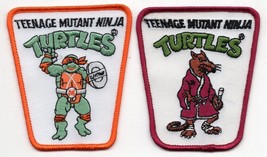 Vintage 1989 Teenage Mutant Ninja Turtles Embroidered Patches Set each 3&quot; x 3.5&quot; - $19.59