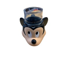 Applause Mickey Mouse Head Plastic With Glass Cup Mug inside - £8.71 GBP