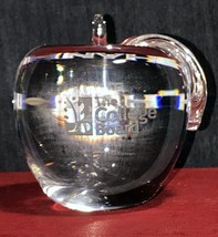 Crystal Apple Paper Weight Astral Full Lead Clear Glass - £13.43 GBP