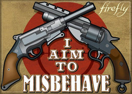 Firefly TV Series I Aim To Misbehave Logo Refrigerator Magnet Serenity UNUSED - £3.98 GBP