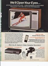 80's RCA Colortrak 2000 TV Print Ad Vintage Electronics 8.5" x 11" - $19.75