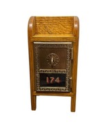 Repurposed Vintage USPS Mail PO Box 174 Brass Door Key Lock BANK OAK Eag... - $83.39 CAD
