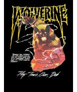 Men Marvel Wolverine X-Men SS Men T-shirt Sz L Black  - $20.57