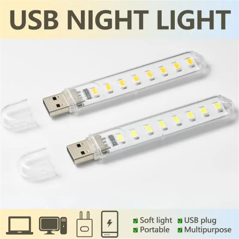 1pcs Mini Portable USB LED Lamp 5V Ultra Bright Warm White Power 3000K-7000K - £6.47 GBP+