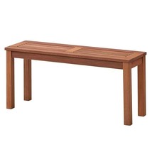 Solid Wood Outdoor 2-Seat Backless Garden Bench in Natural Finish - $188.24