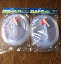 2 Collapsible Water Carrier Bottles 5 Quart Storage Containers Camping T... - £10.25 GBP