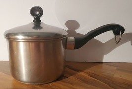 Vintage Farberware Aluminum Stainless Steel CLAD 1.5 Qt Saucepan With Lid - £19.82 GBP