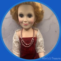 18-20 Inch Vintage Doll Jewelry • Light Purple Pearl Doll Necklace Earri... - $12.74