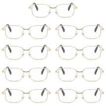 9 PK Mens Womens Metal Frame Clear Lens Reading Glasses Fashion Classic Readers - £13.65 GBP