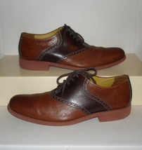 COLE HAAN Men&#39;s Two-Tone Leather Lace-Up Dress Oxfords Shoes Size 9.5 M NICE! - £20.88 GBP