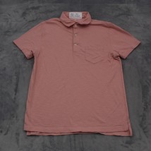 J Crew Shirt Mens M Pink Polo Short Sleeve Shirt Spread Collar Button Pocket - £18.18 GBP