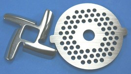 Meat Grinder disc for FGA KitchenAid Mixer Food Chopper 1/8&quot; holes AND KNIFE - £12.11 GBP