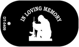 In Loving Memory Sitting Novelty Metal Dog Tag Necklace DT-5409 - £12.74 GBP