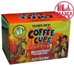 TRADER JOE&#39;S COFFEE 12 MEDIUM ROAST K-CUPS 100% ARABICA - £8.30 GBP