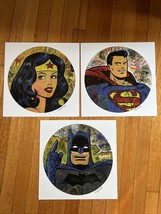 Set Of 3 Prints Superman 12x12&quot; signed print By Frank Forte Pop Art DC Comics - £33.05 GBP