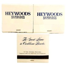 Heywood Barbados Caribbean Resort Hotel Vintage Matchbooks Unstruck Lot Of 3 E77 - £11.56 GBP