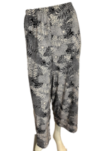 AnyBody Women&#39;s Knit Pajama Pants Black/White Botanical Print XL - £11.60 GBP