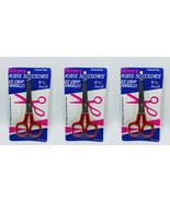 Lotto Di 3 Allary Bambini Forbici 11.4cm Ez Impugnatura Maniglie - Rosso - $129.25 MXN