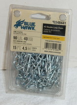 Blue Hawk #3 Zinc Plated Double Loop Window Sash Chain ~ 90 lb. ~ 15&#39; ~ #0348441 - £7.17 GBP
