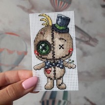 Funny Voodoo cross stitch plastic canvas pattern pdf - Halloween cross stitch  - £3.19 GBP