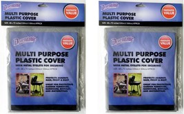 2 Pack Multi Purpose Plastic Cover Tarp 48&quot; x 72&quot; Lightweight With Eyelets - £6.19 GBP