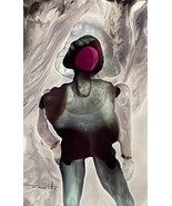 Jose Tonito Original Painting.FIGURE 2.Organic Surrealism.Otherworldly r... - $33.25