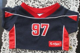 Build A Bear Workshop 97 Jersey Style Shirt Red &amp; Navy - £6.03 GBP