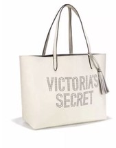 NWT Victoria’s Secret White/Silver Ltd Edition Tassel Tote Bag~Retail $7... - £26.90 GBP